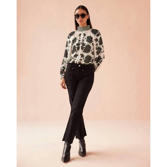 NEW OMIKA brooke relaxed fit blouse in gia macaroon